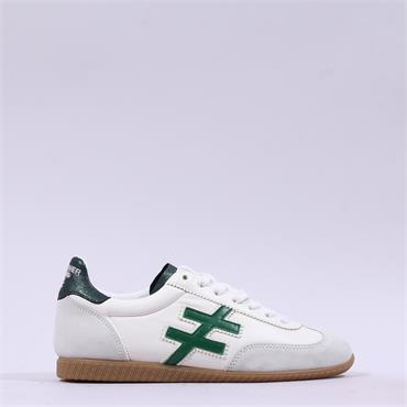Another Trend Atenas Low Retro Trainer - White Green